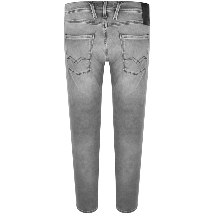 Replay Anbass Slim Fit Mid Wash Jeans Grey | Mainline Menswear